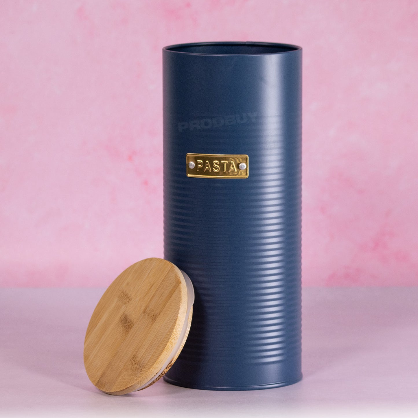 Retro Navy Blue Pasta Storage Tin