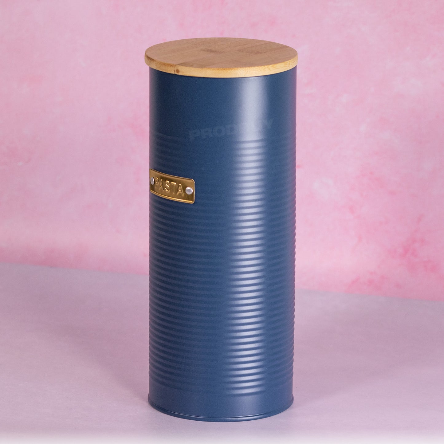 Retro Navy Blue Pasta Storage Tin