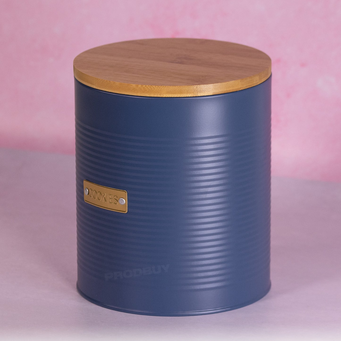 Retro Navy Blue 'Cookies' Biscuit Storage Tin