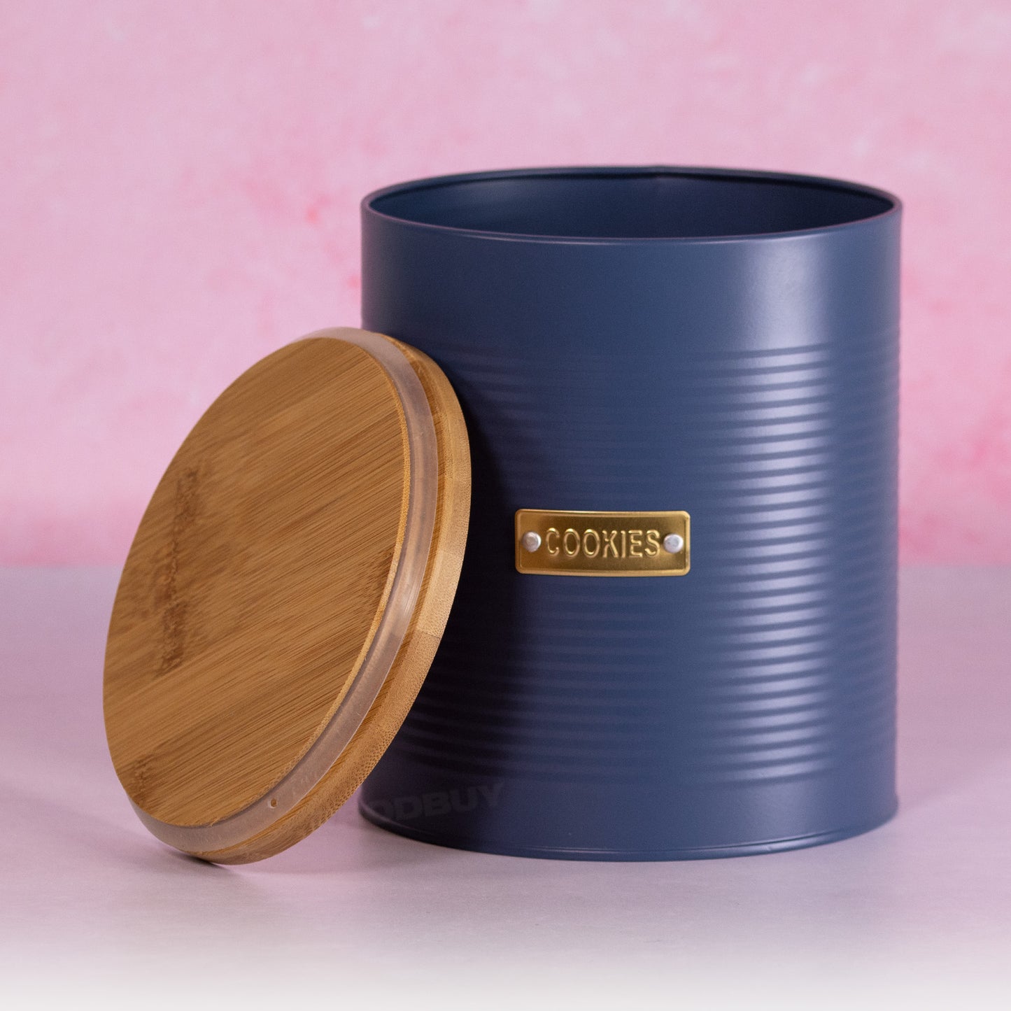 Retro Navy Blue 'Cookies' Biscuit Storage Tin
