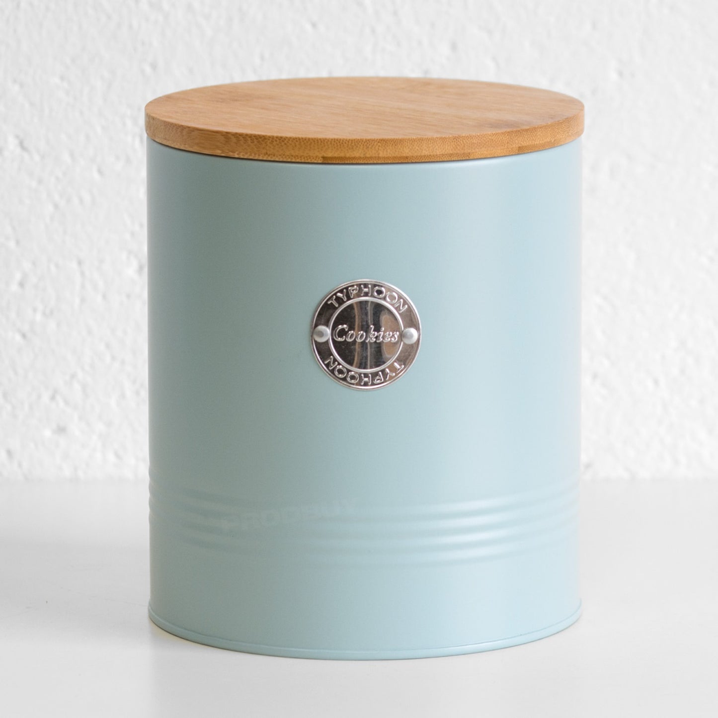Retro Pastel Blue 'Cookies' Biscuit Storage Tin