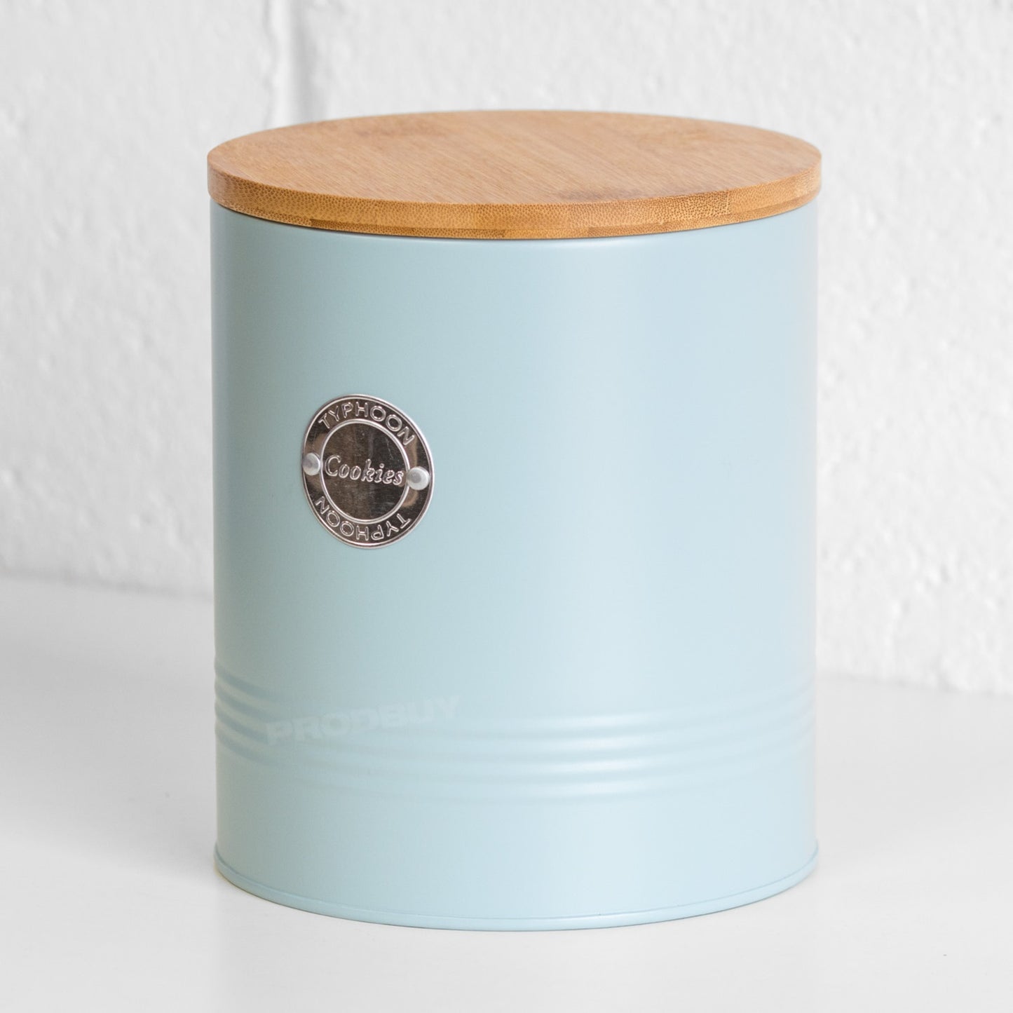 Retro Pastel Blue 'Cookies' Biscuit Storage Tin