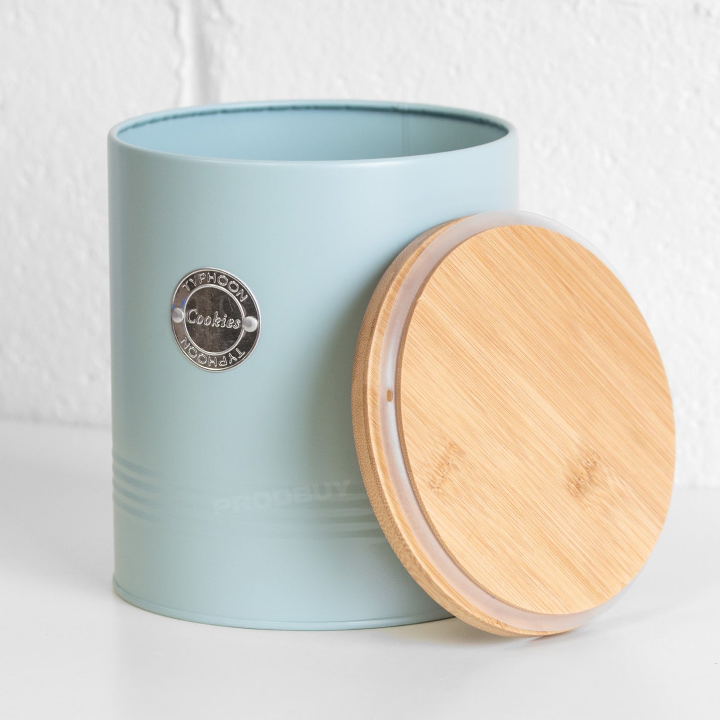 Retro Pastel Blue 'Cookies' Biscuit Storage Tin