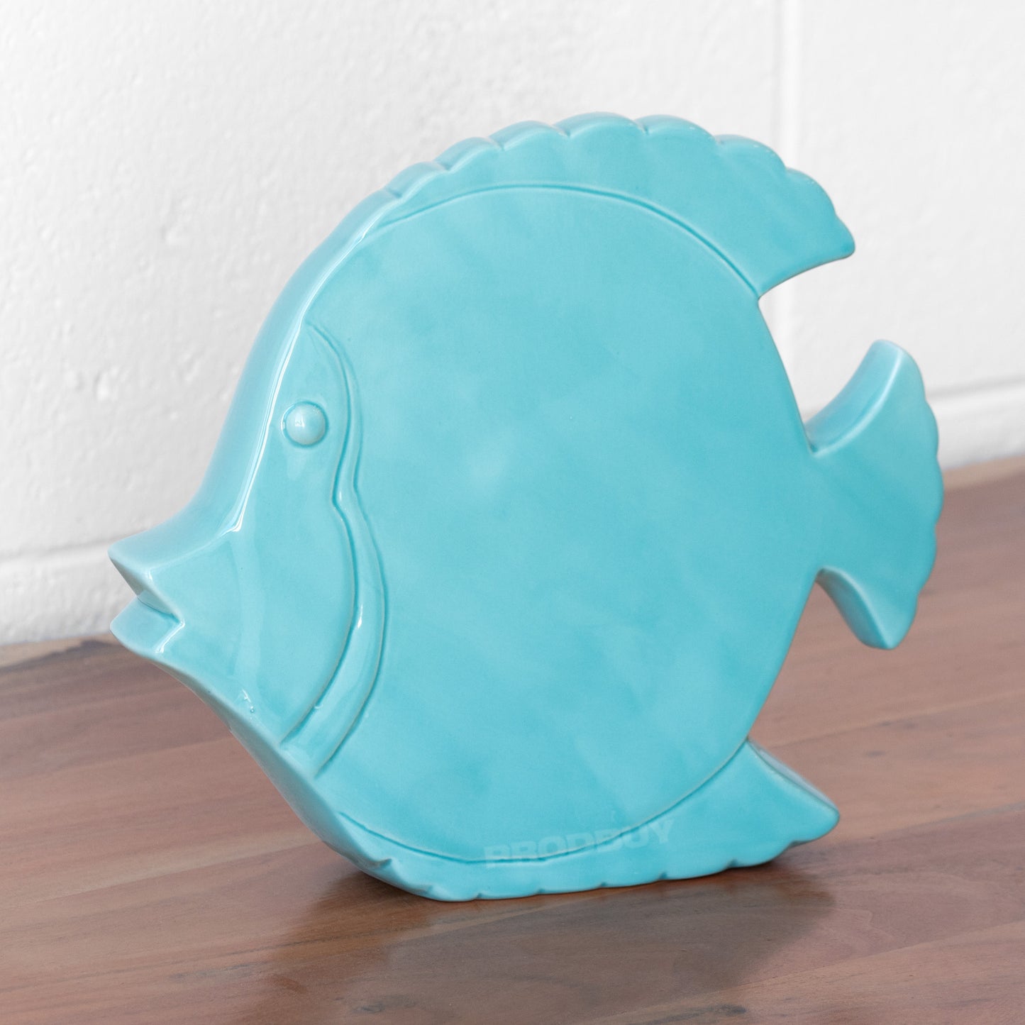 Large Turquoise Fish Ceramic Ornament