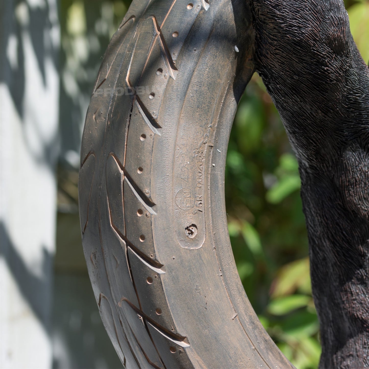 Large Gorilla on Tyre Swing Garden Ornament
