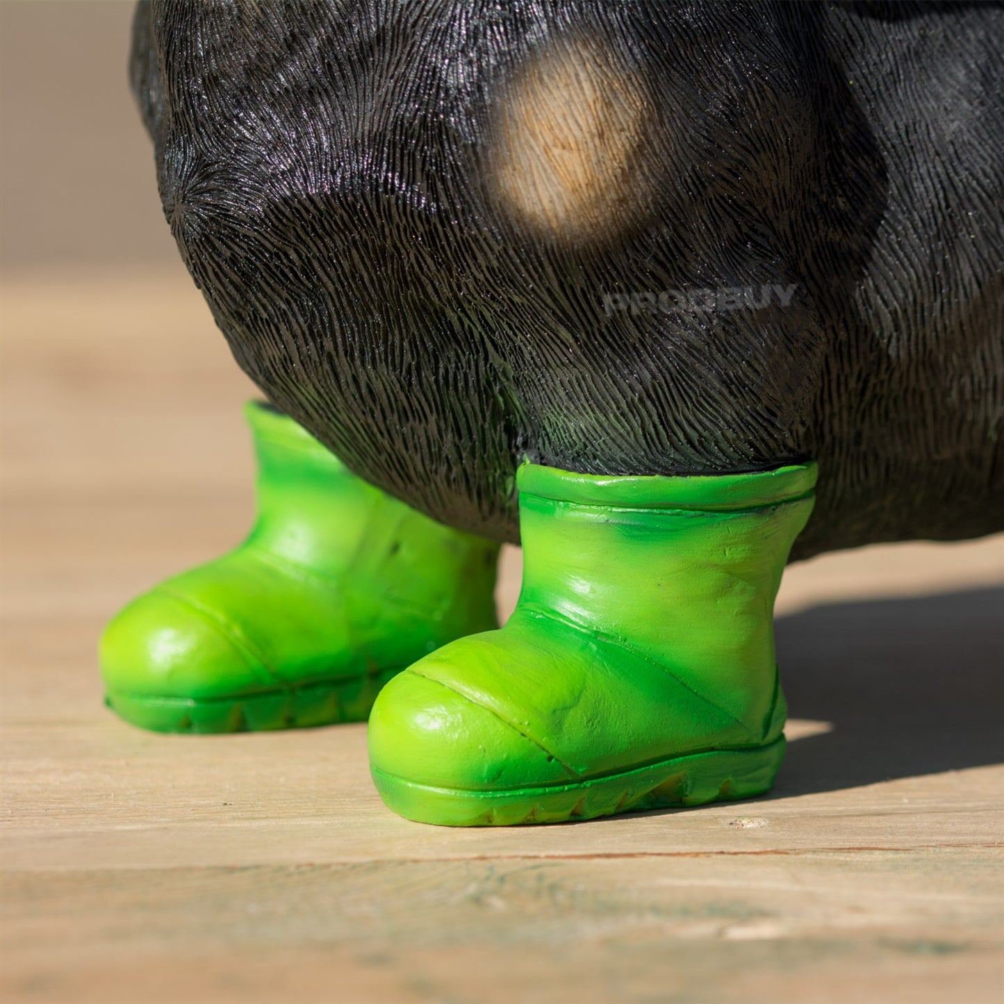 Dachshund Dog In Green Boots Resin Ornament
