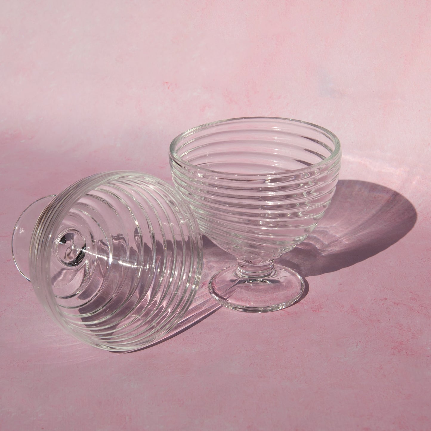 Set of 2 Swirl Glass 250ml Sundae Dishes