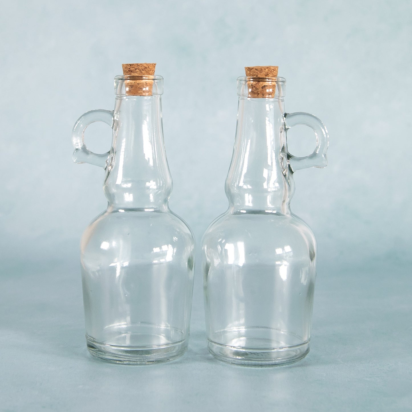 250ml Glass Oil & Vinegar Bottle Set with Cork Stoppers