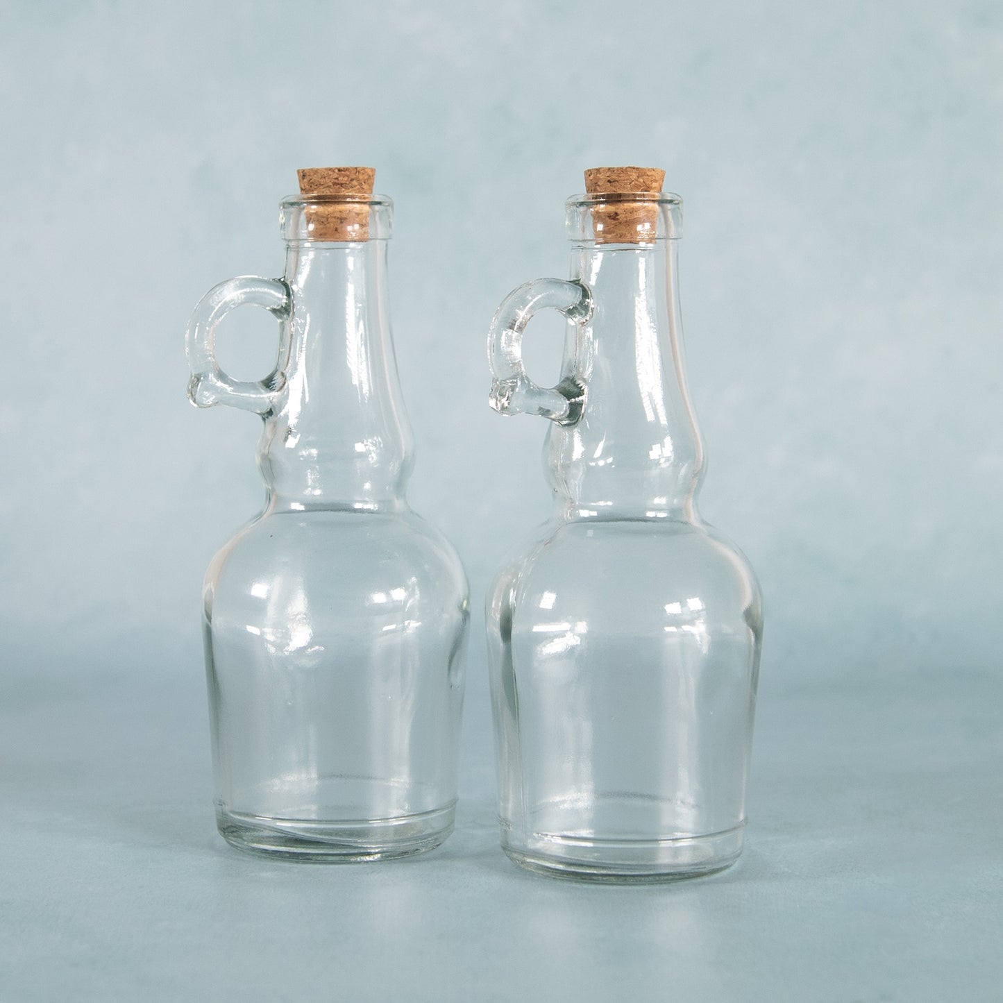 250ml Glass Oil & Vinegar Bottle Set with Cork Stoppers
