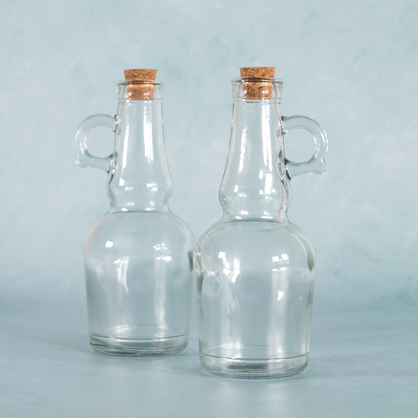 250ml Glass Oil & Vinegar Bottle Set with Cork Stoppers
