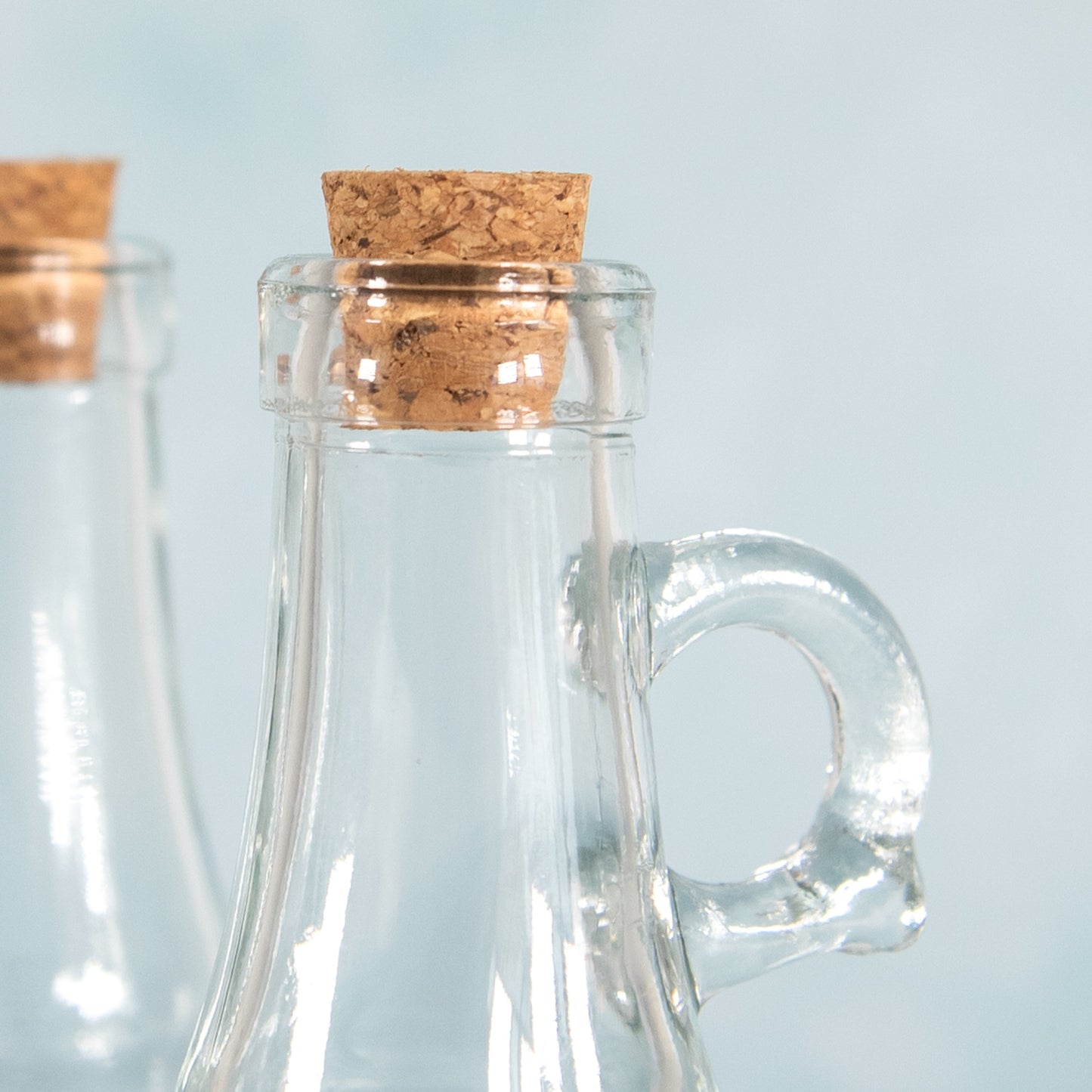 250ml Glass Oil & Vinegar Bottle Set with Cork Stoppers