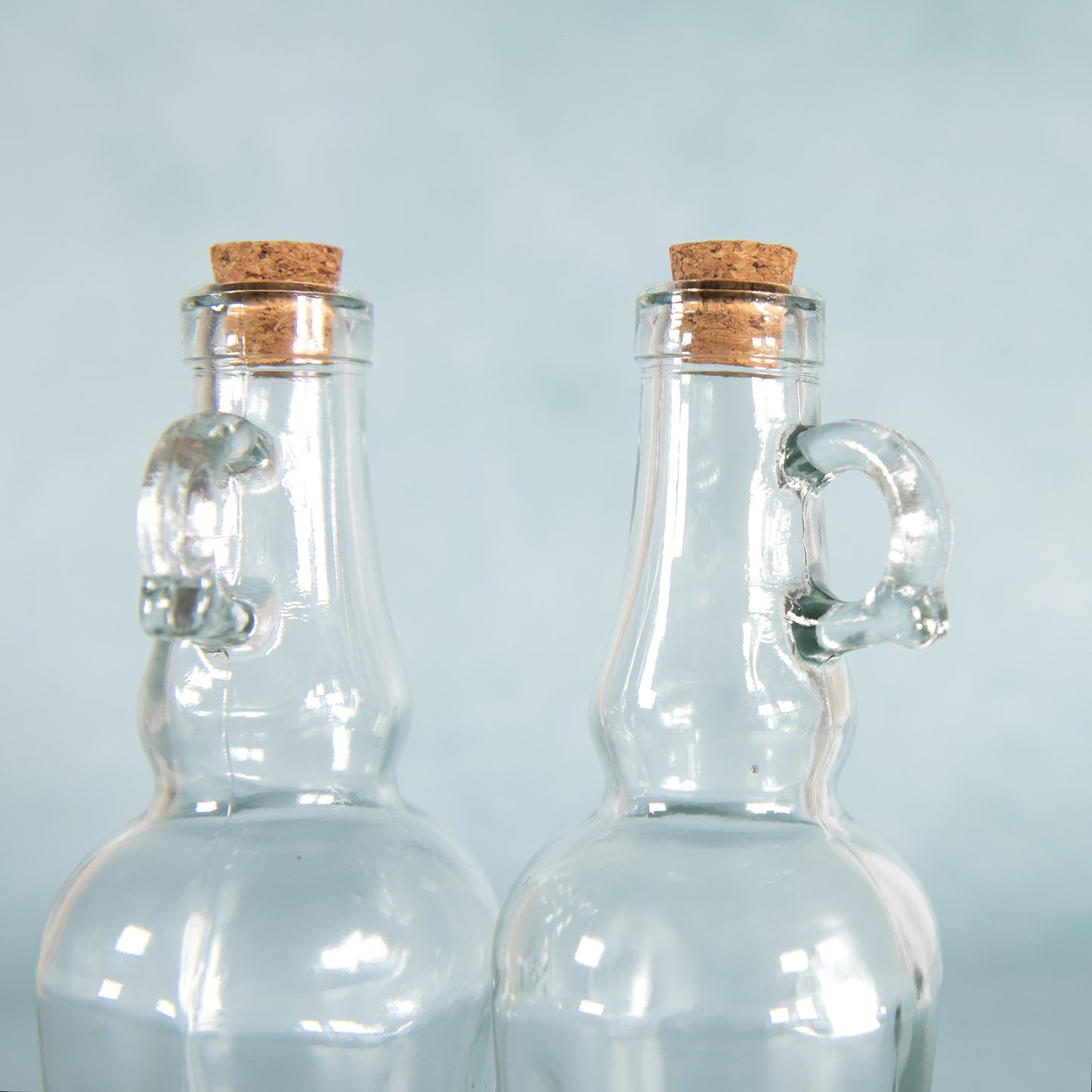 250ml Glass Oil & Vinegar Bottle Set with Cork Stoppers