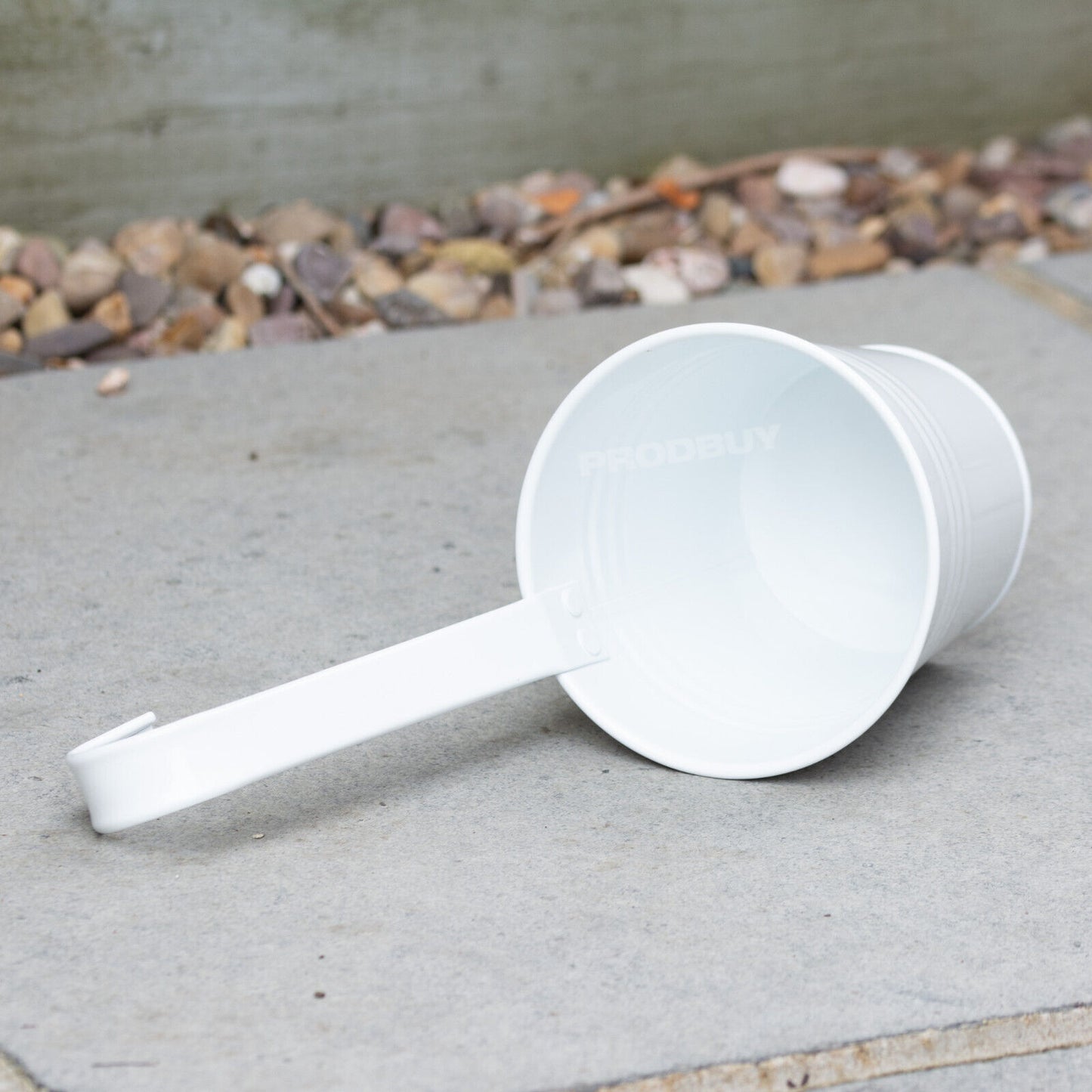 Hanging White Metal Garden Plant Pots