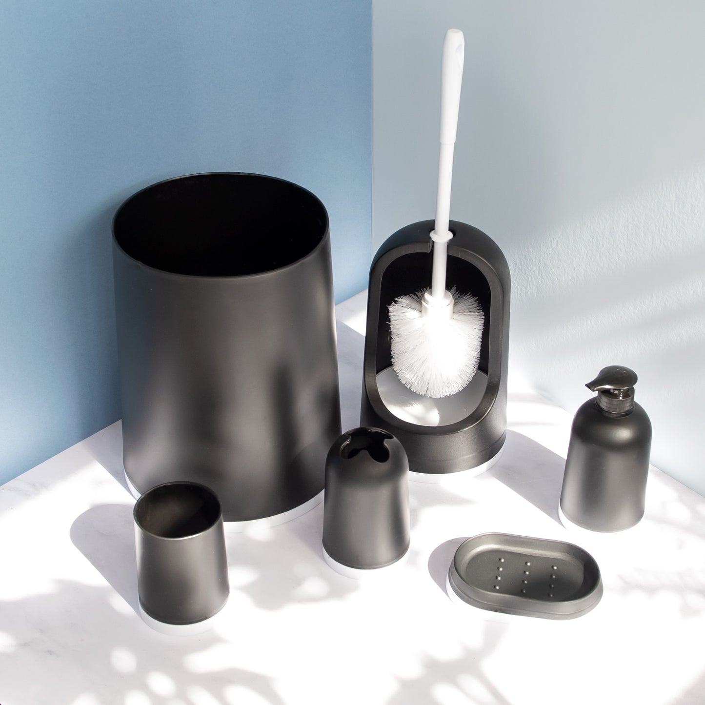 6 Piece Bathroom Accessories Set - Choice of two colours