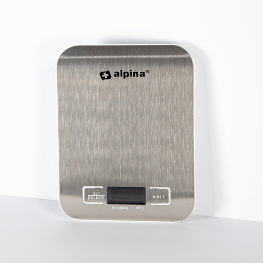 5kg Small Brushed Stainless Steel Kitchen Scales