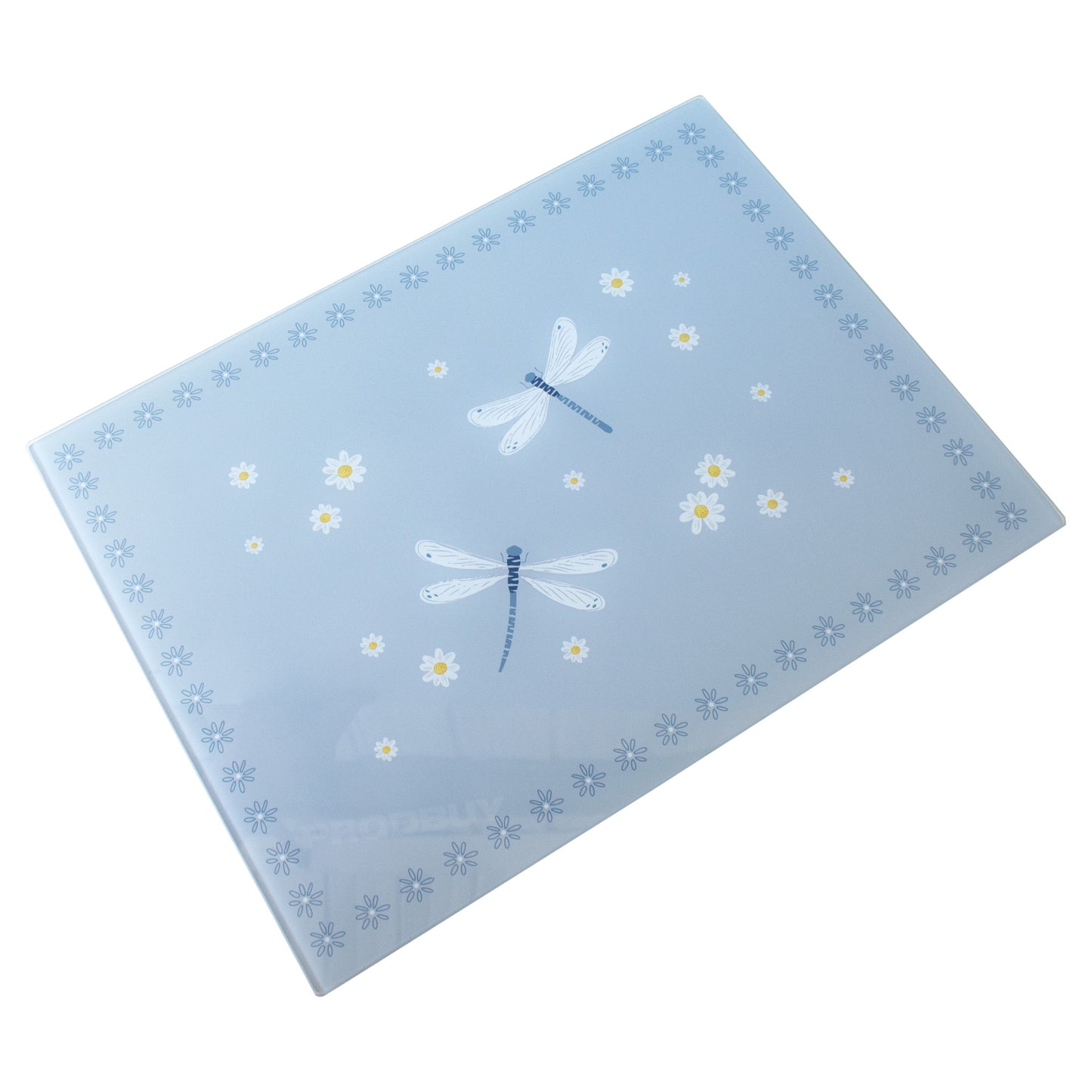 Floral Dragonflies 40cm Glass Worktop Saver