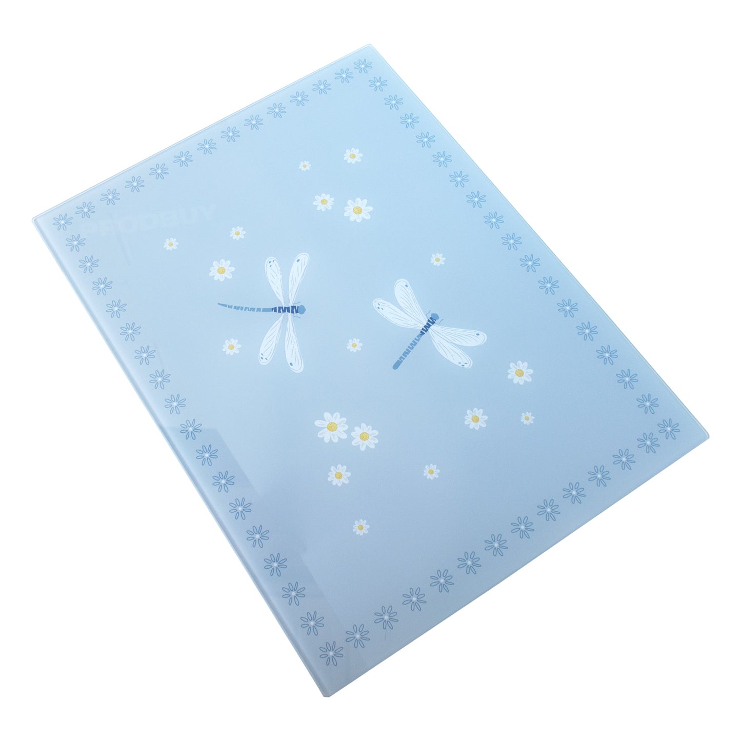 Floral Dragonflies 40cm Glass Worktop Saver