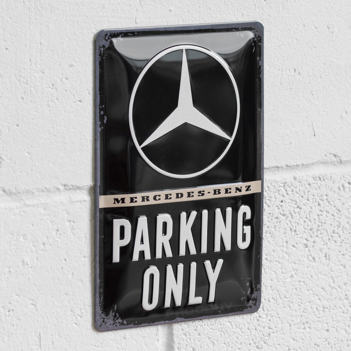 Mercedes-Benz 'Parking Only' 30cm Tin Wall Sign