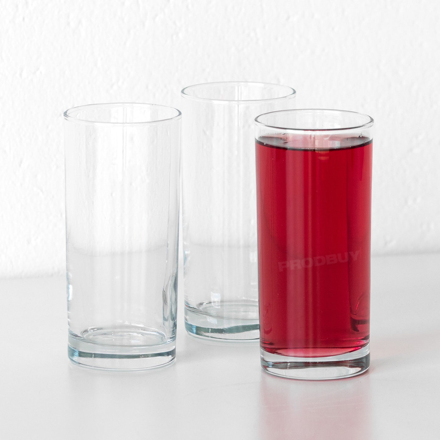 Set of 6 Straight Hi-Ball Tumbler Glasses 250ml