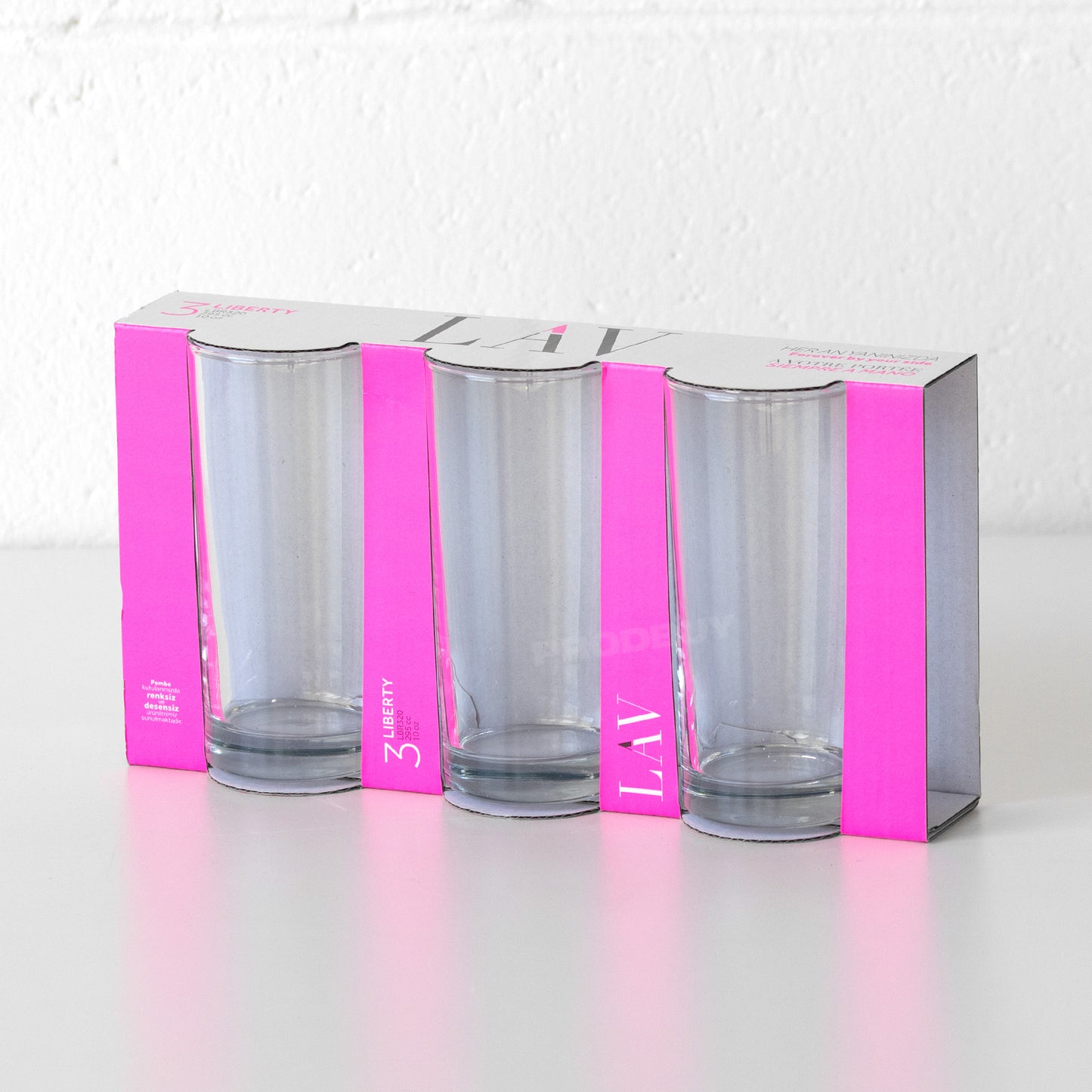 Set of 6 Straight Hi-Ball Tumbler Glasses 250ml