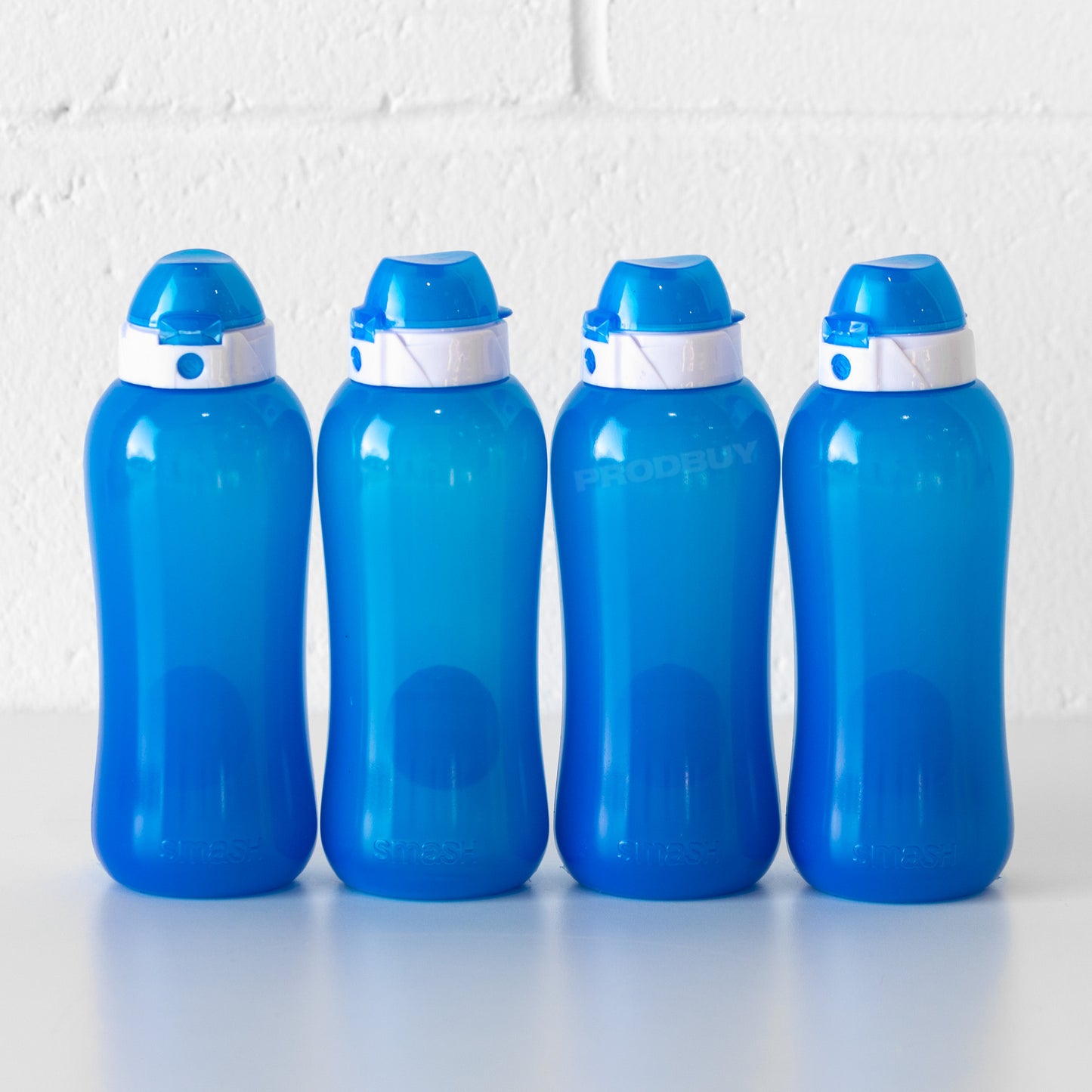 Set of 4 Smash 330ml Water Bottles with Caps