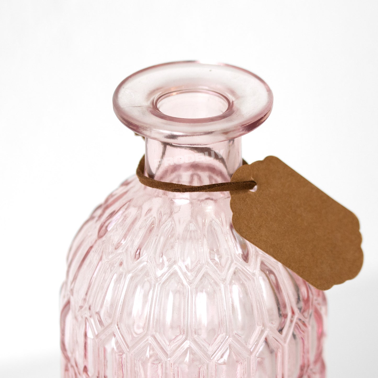 24.5cm Embossed Pattern Glass Vase