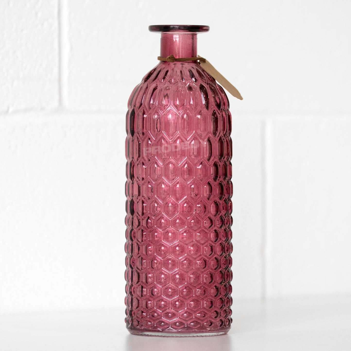 24.5cm Embossed Pattern Glass Vase