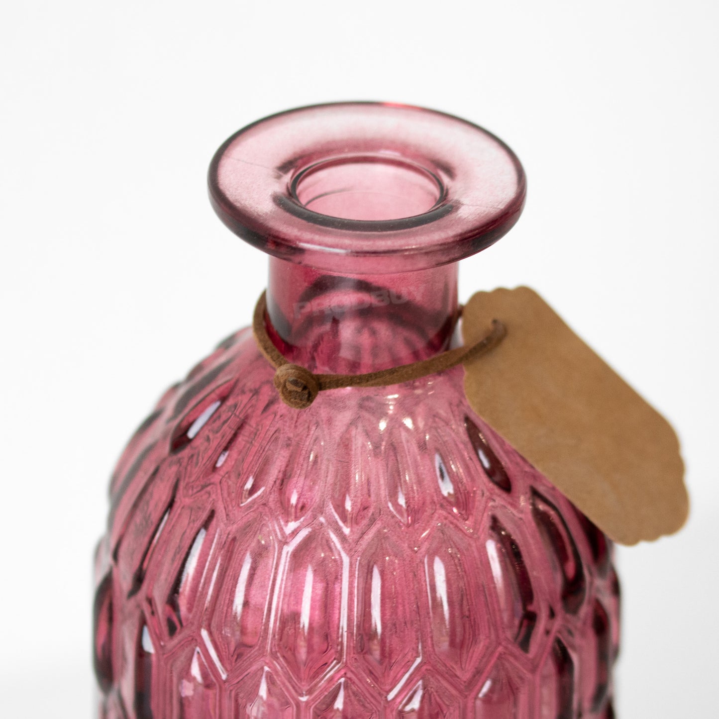 24.5cm Embossed Pattern Glass Vase