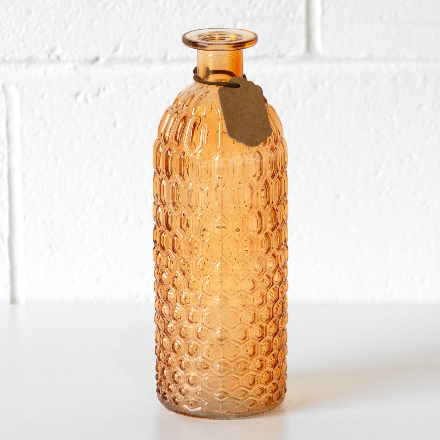 24.5cm Embossed Pattern Glass Vase