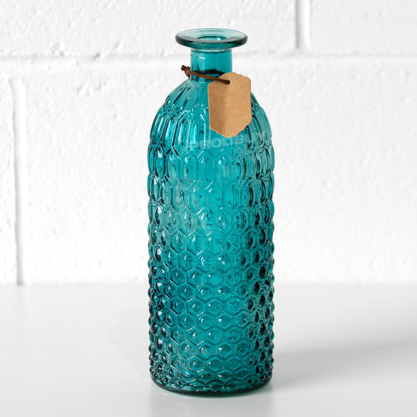 24.5cm Embossed Pattern Glass Vase