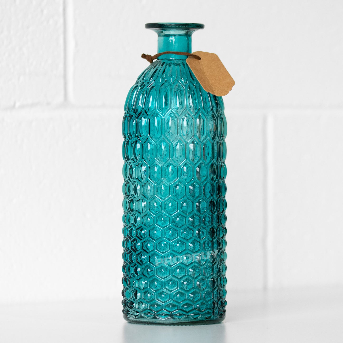 24.5cm Embossed Pattern Glass Vase