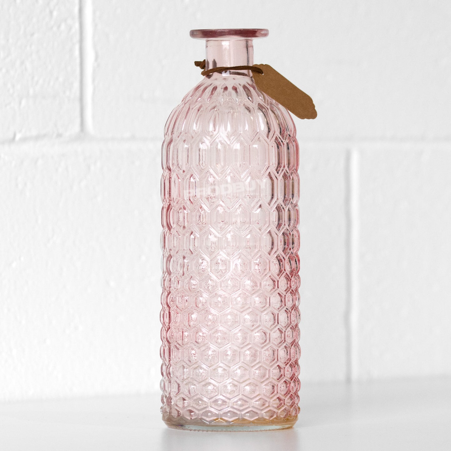 24.5cm Embossed Pattern Glass Vase