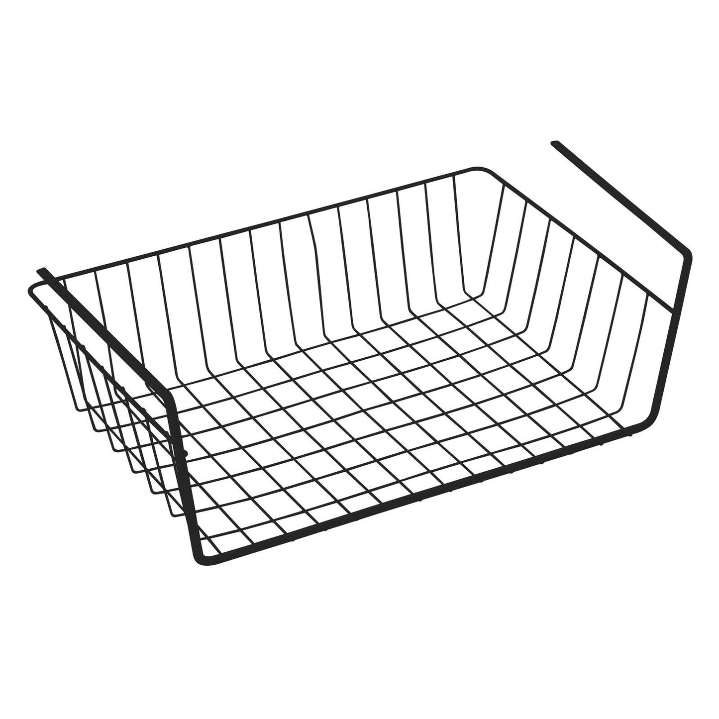 40cm Black Under Shelf Storage Basket Rack Kitchen Cleaning Cupboard Organiser