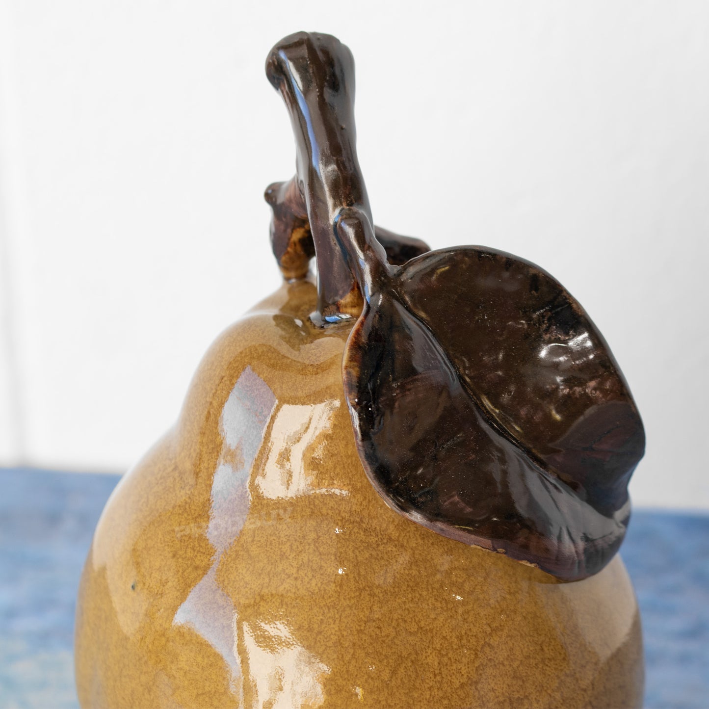 Brown Pear 22cm Ceramic Fruit Ornament