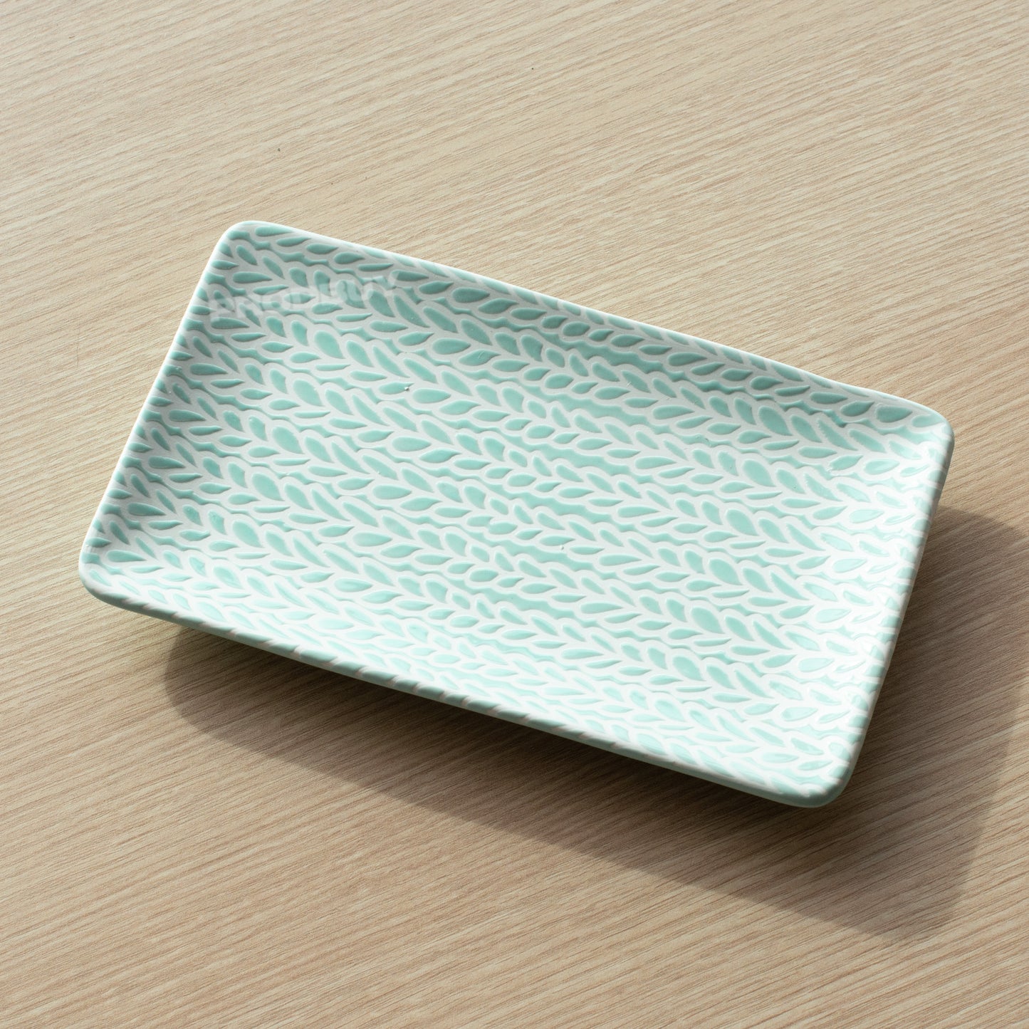 Light Blue Floral 21cm Trinket Tea Bag Tidy Spoon Rest Dish