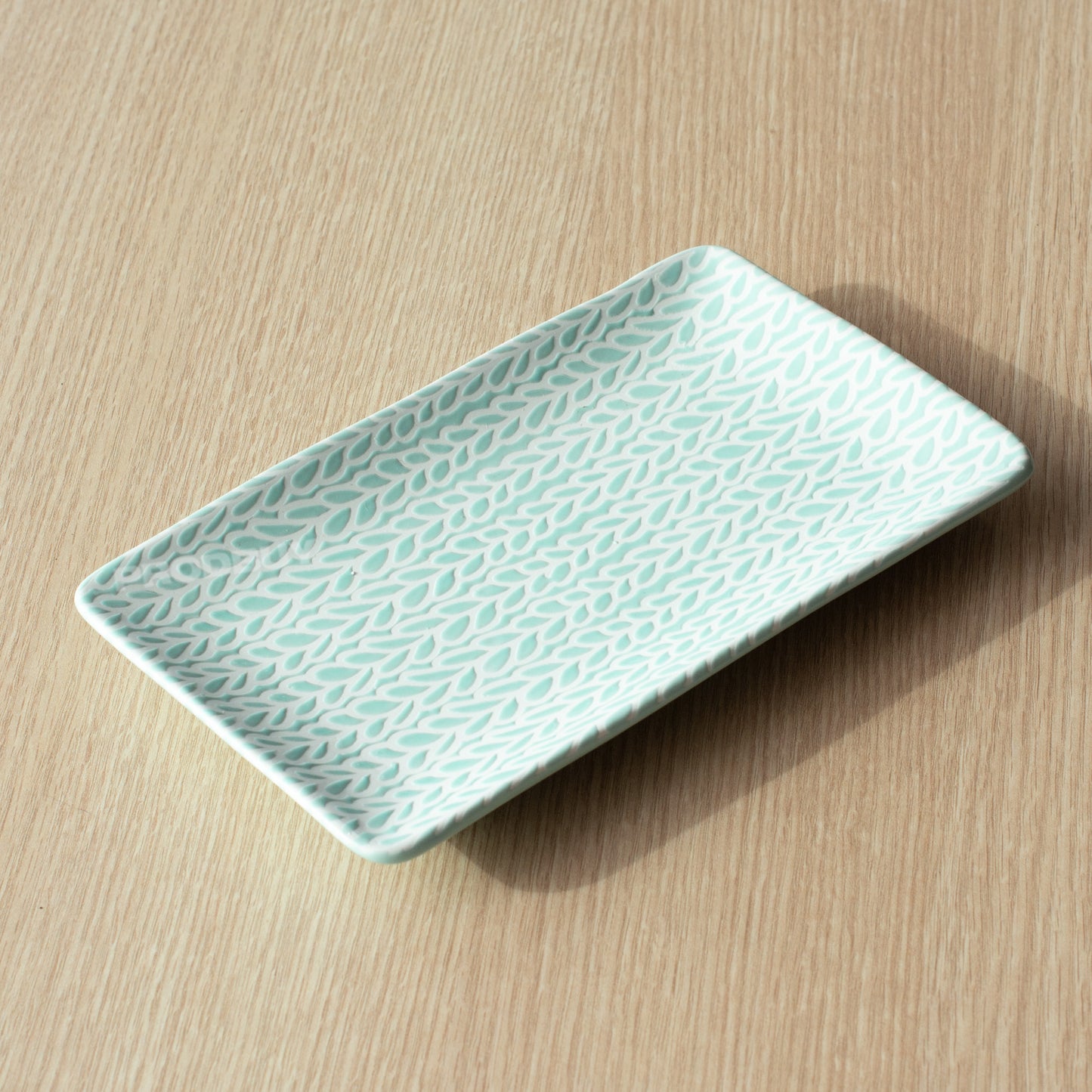 Light Blue Floral 21cm Trinket Tea Bag Tidy Spoon Rest Dish