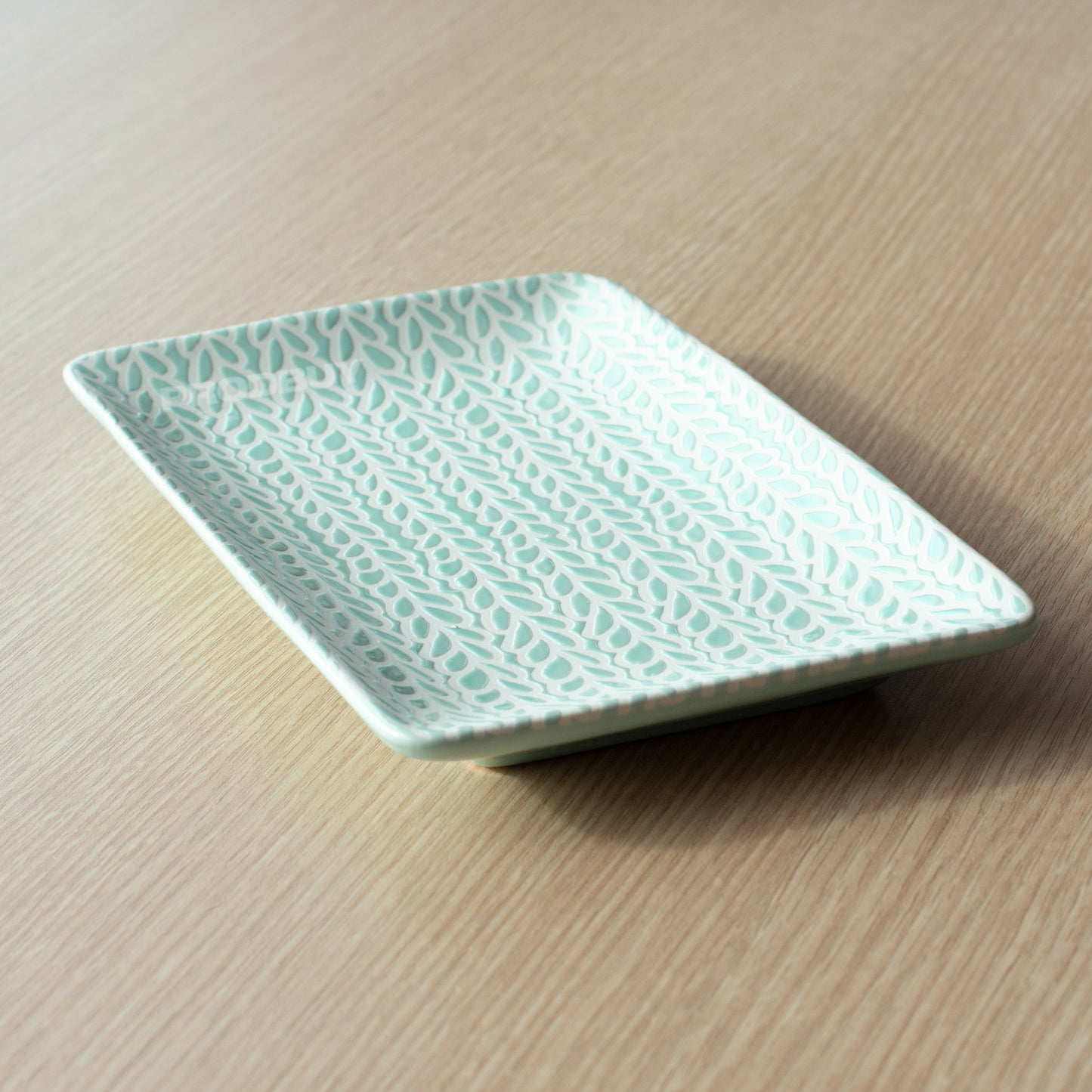 Light Blue Floral 21cm Trinket Tea Bag Tidy Spoon Rest Dish