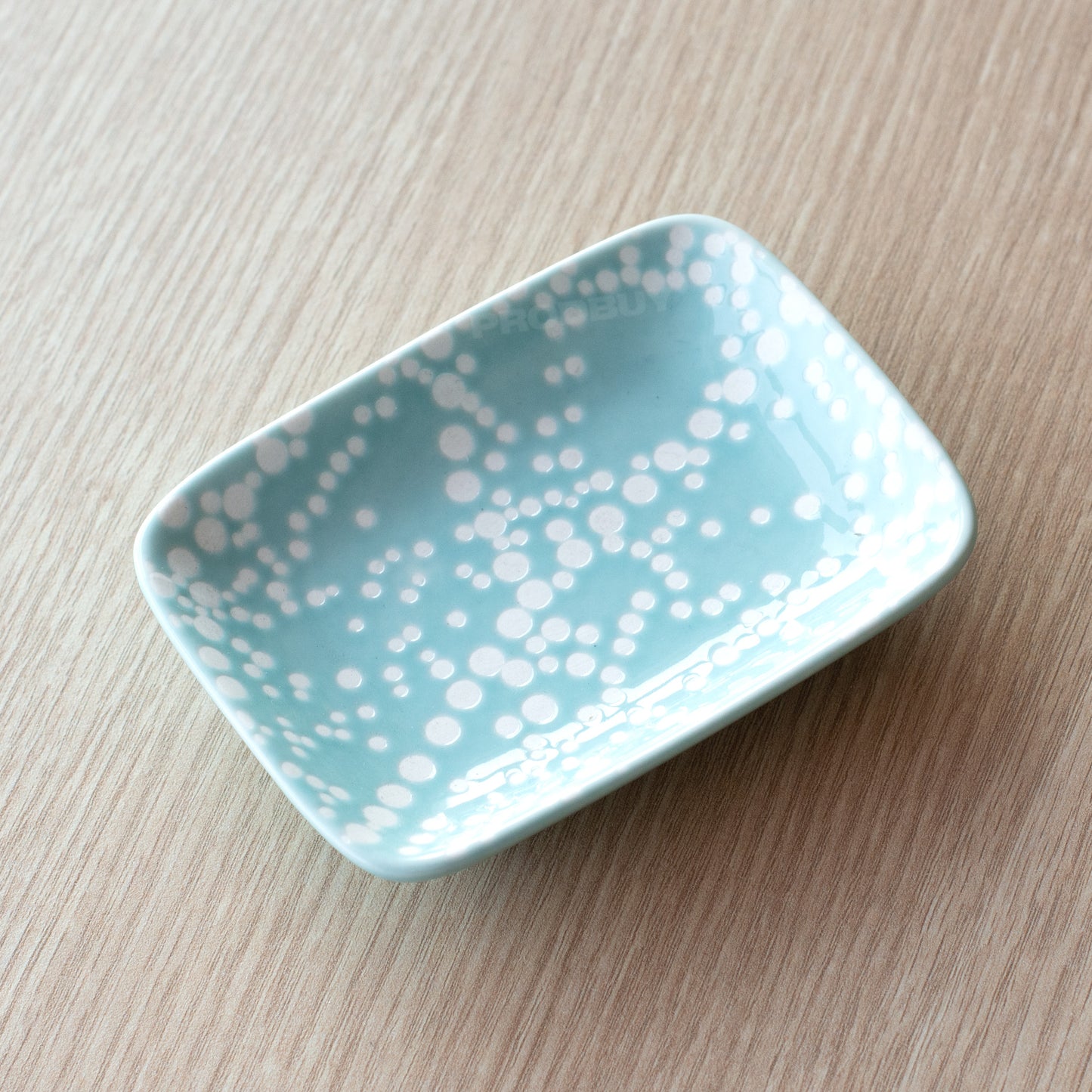 Light Blue Dotty 10cm Small Tea Bag Tidy Spoon Rest
