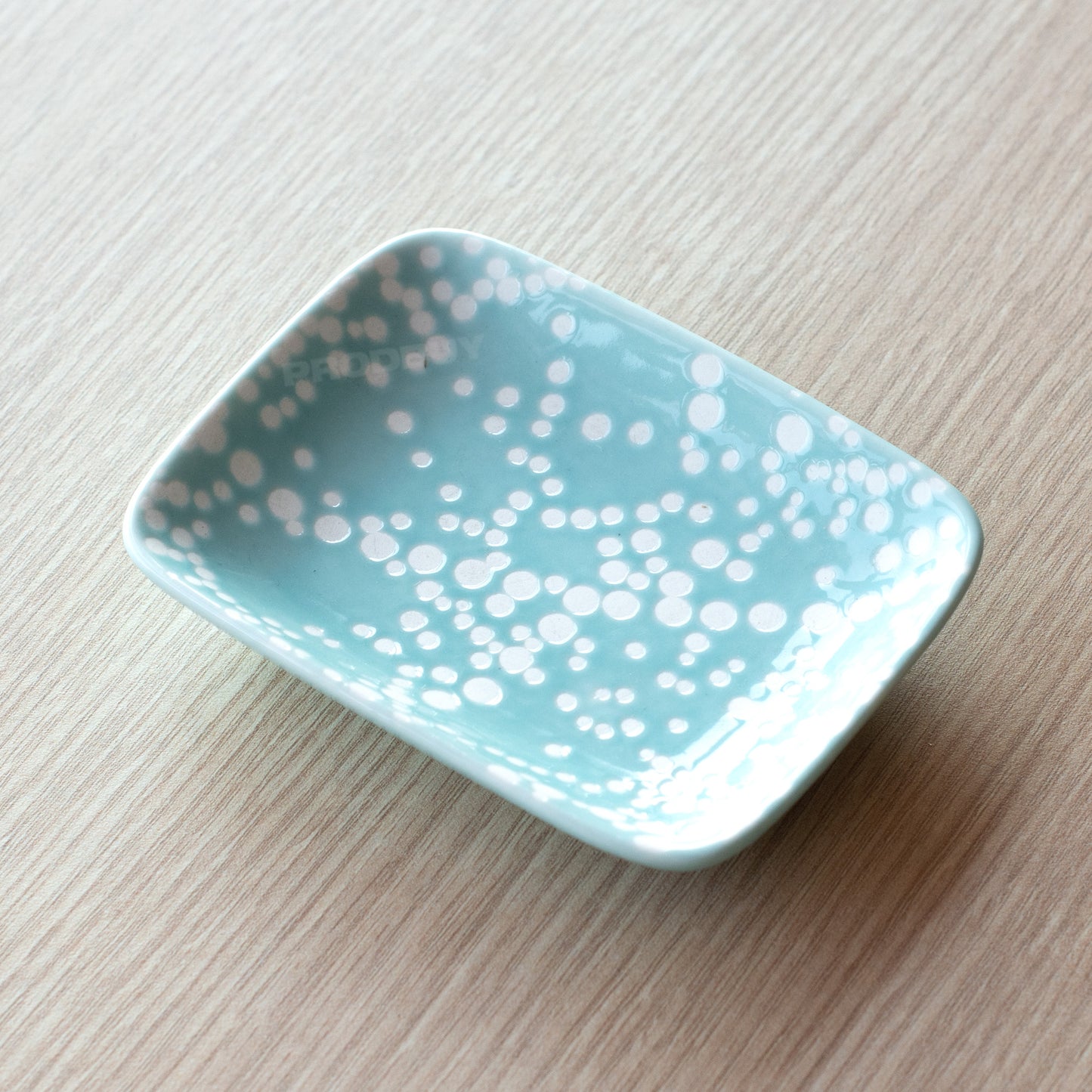 Light Blue Dotty 10cm Small Tea Bag Tidy Spoon Rest