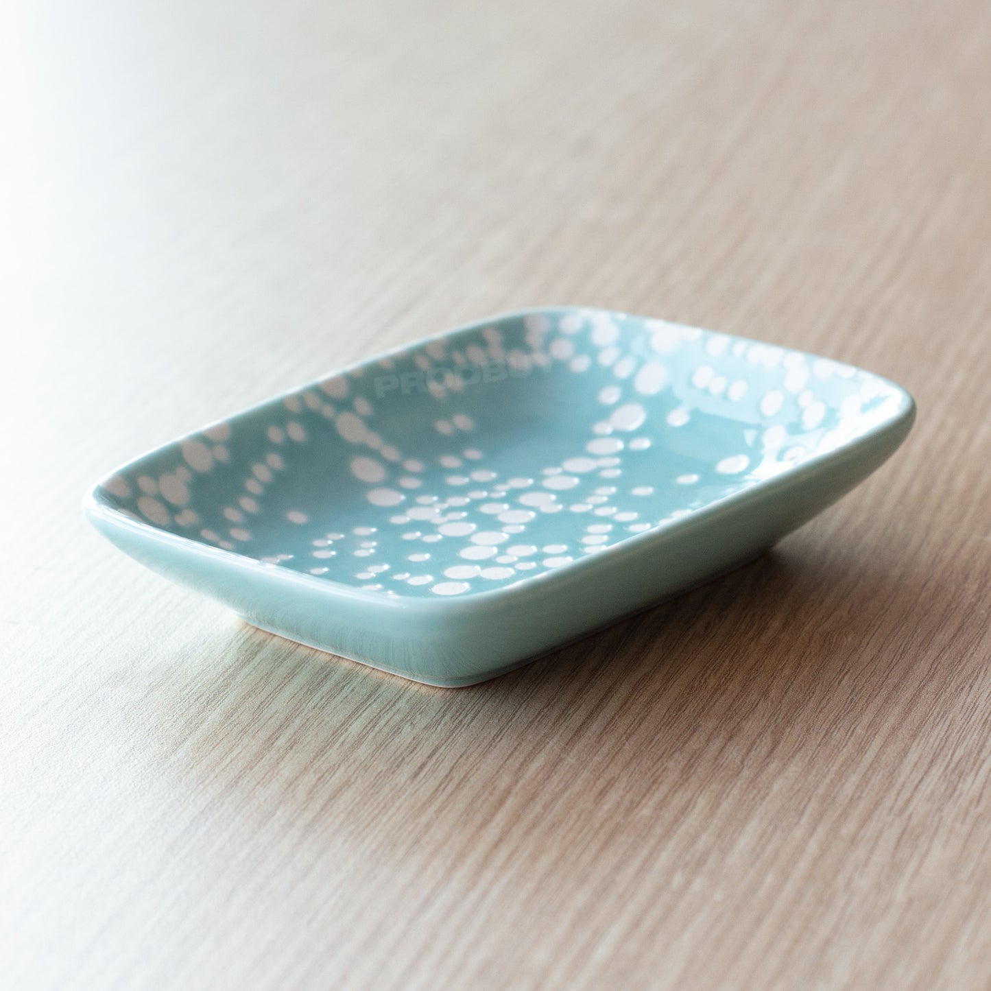 Light Blue Dotty 10cm Small Tea Bag Tidy Spoon Rest