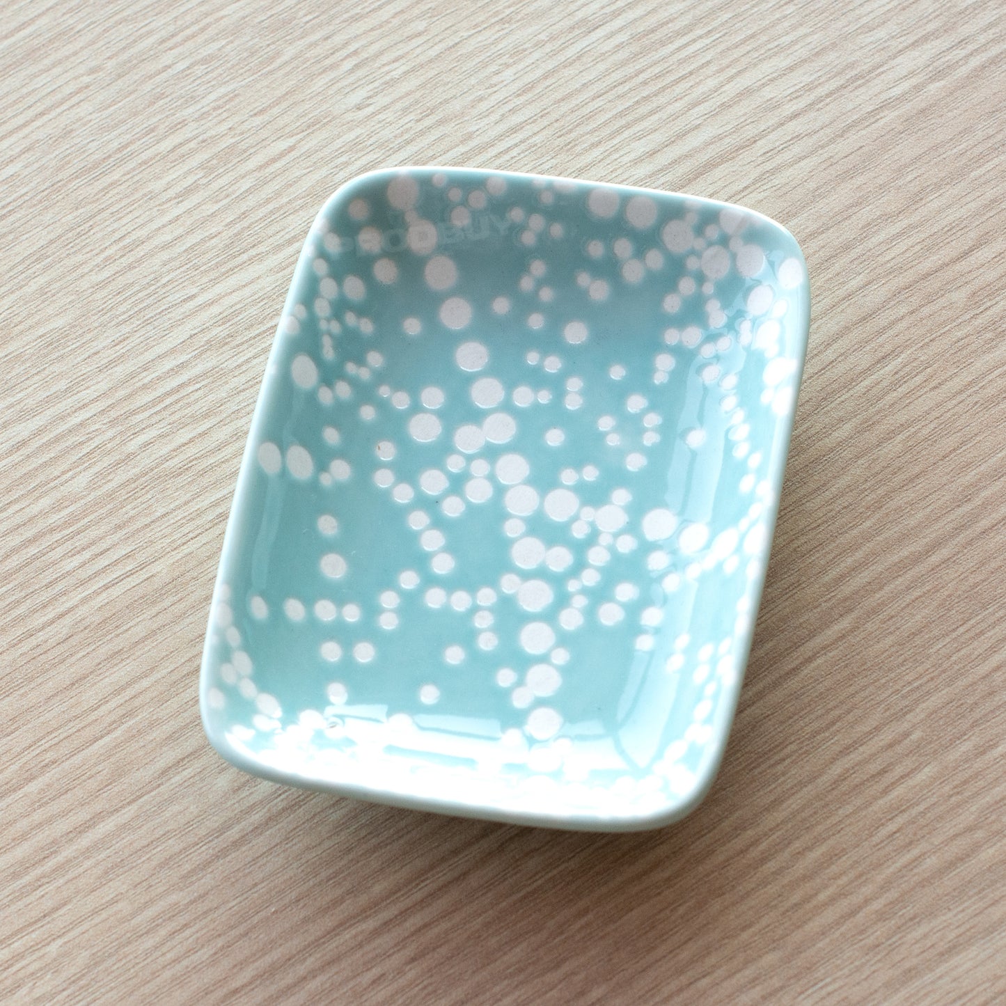 Light Blue Dotty 10cm Small Tea Bag Tidy Spoon Rest