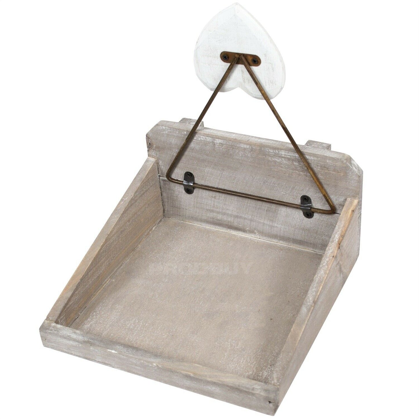 Square Wooden Napkin Holder with Heart
