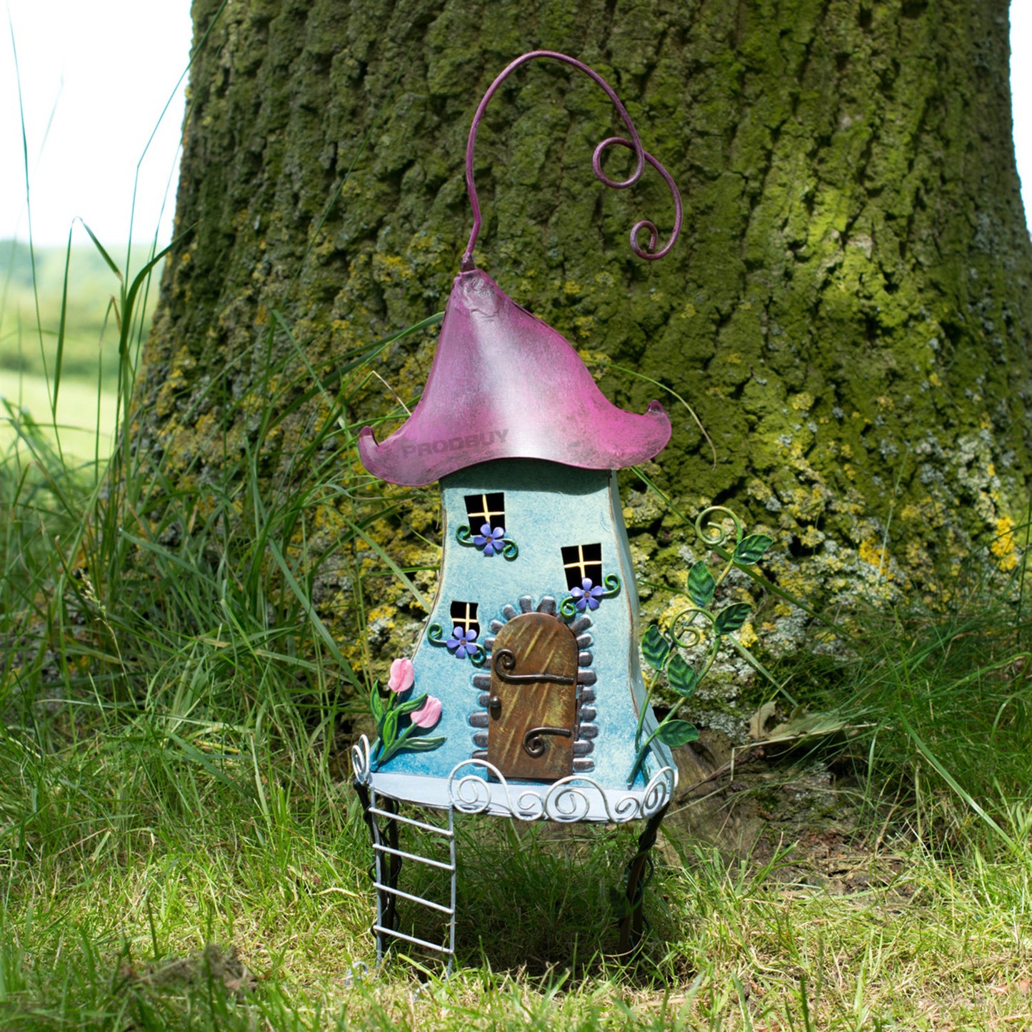 Magic Fairy Garden Tree House Decorative Metal Outdoor Garden Patio Ornament Elf