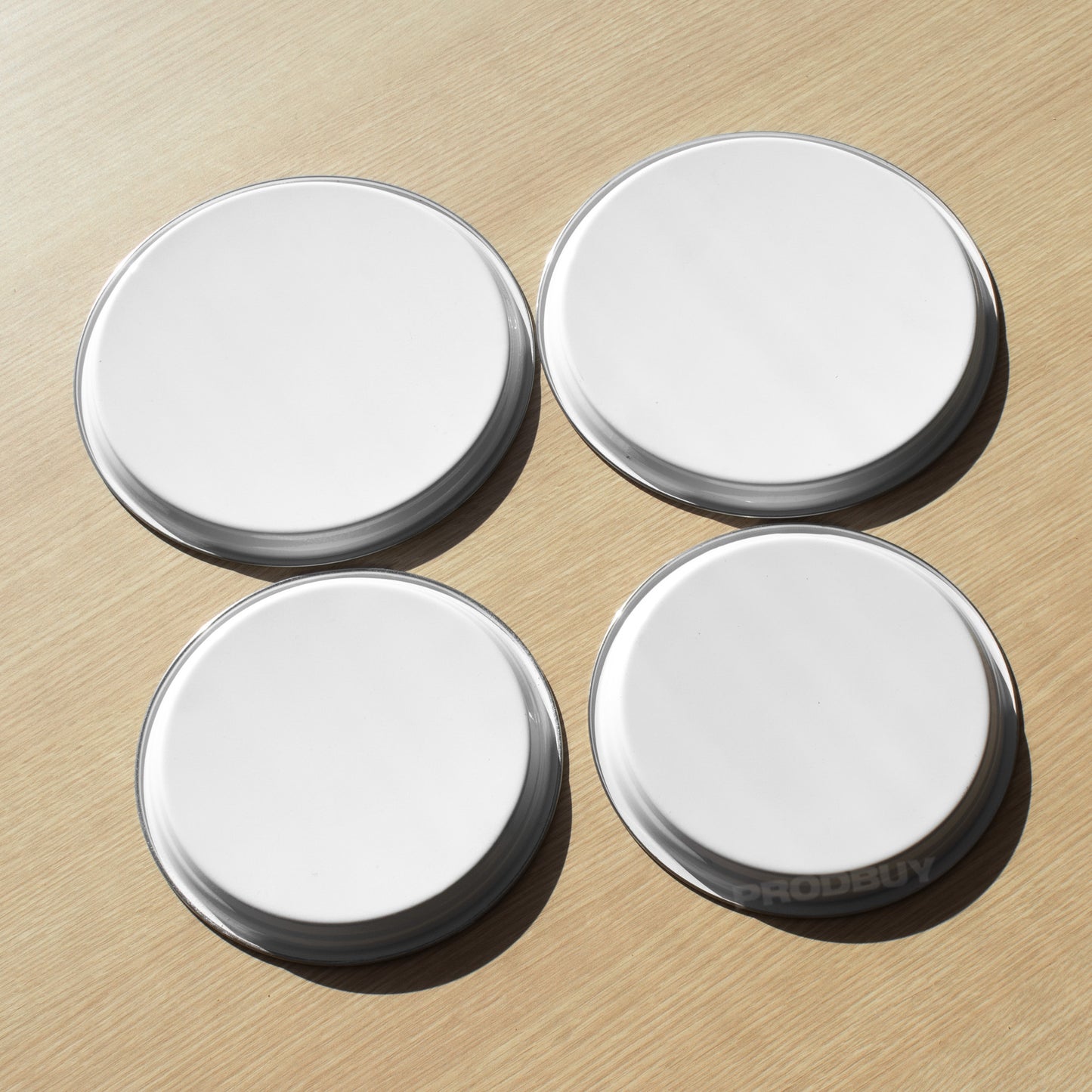 Pack of 4 White Stainless Steel Hob Covers