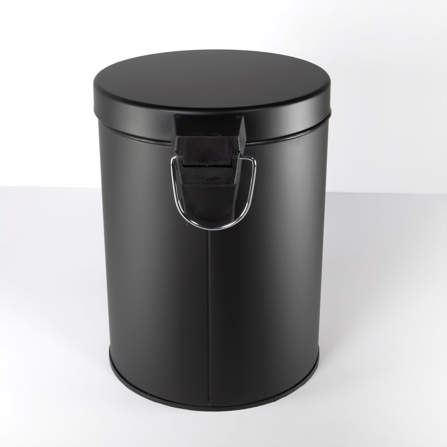 Small 5 Litre Matt Black Pedal Bin with Removable Bucket Liner