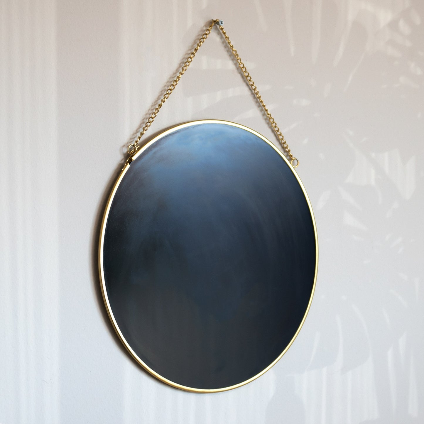 30cm Round Gold Chain Wall Hanging Mirror