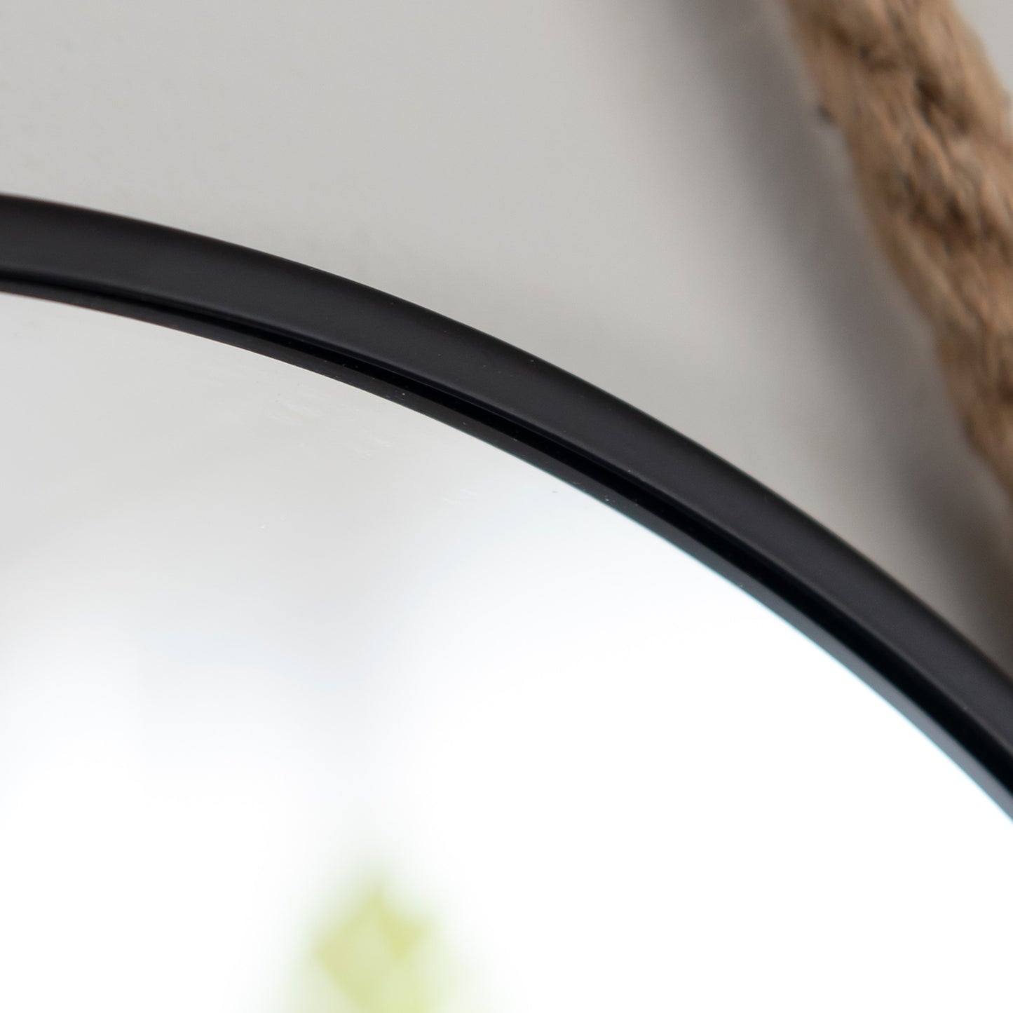 30cm Round Wall Hanging Mirror with Hessian Rope