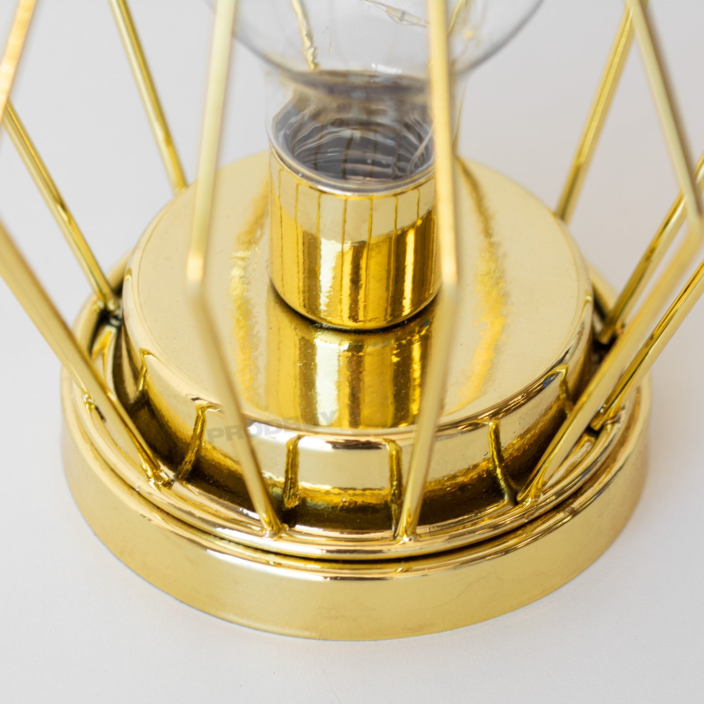 LED Battery Operated Gold Table Lamp