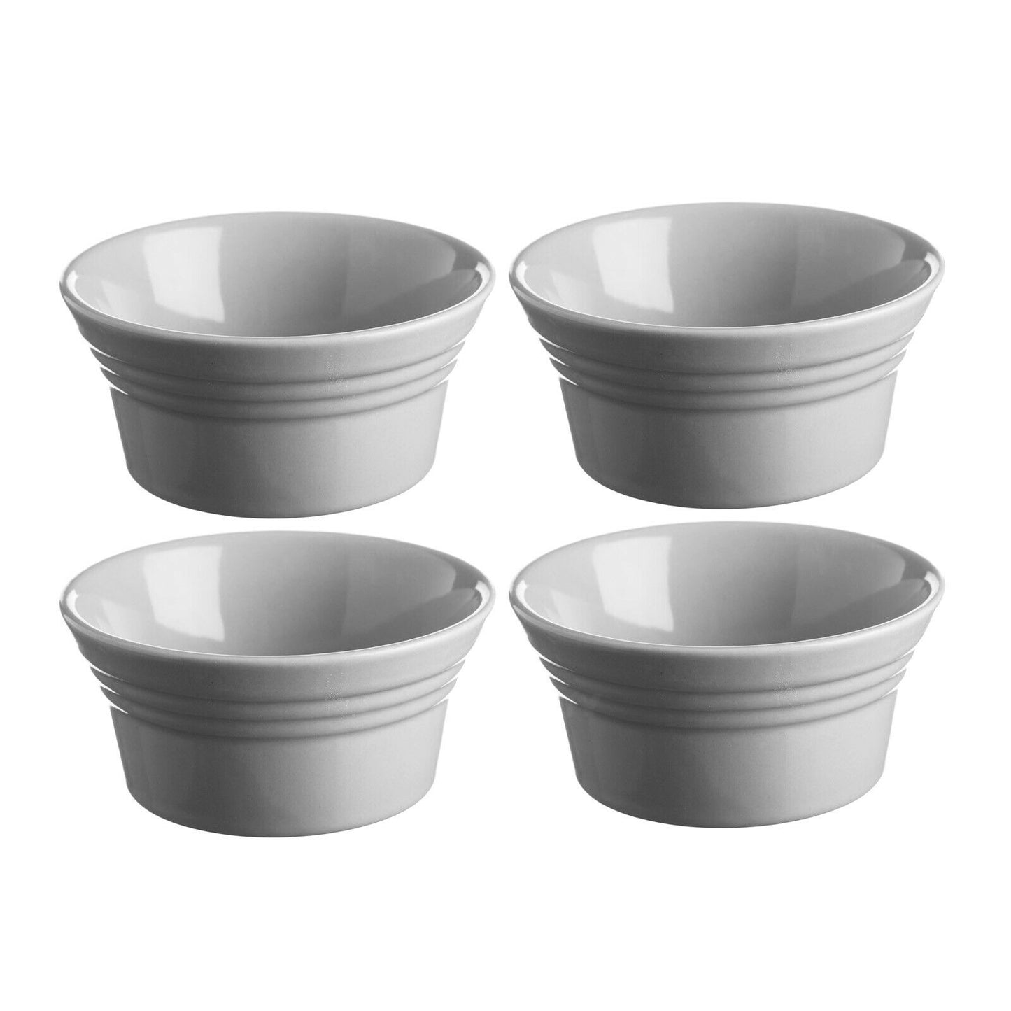 Mason Cash Set of 4 Grey Small Ramekins Stoneware