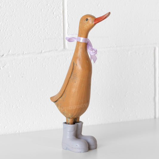 29.5cm Duck in Wellington Boots Ornament Sculpture